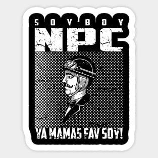 soy boy npc 01 Sticker